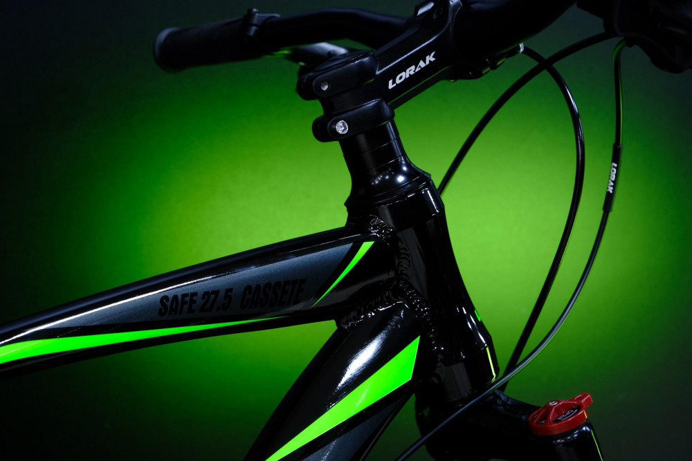 LORAK Safe 27,5 Cassete Чёрный/Зелёный 21р (на рост 183-190)